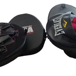 Everlast and Century Black and Red MMA Gloves